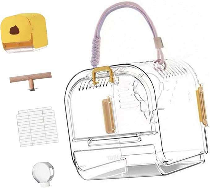 Security Pet Satchels Large Capacity Slings Ventilated Travel Carriers for Outdoor Bird Excursions Outdoor Bird Carriers