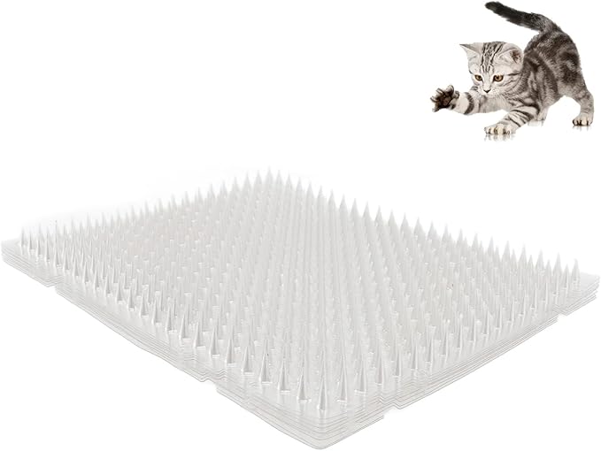 8Pcs Cat Repellentss Mat, PVC Recyclable Deterrent Scat Mat, Cat Spike Pad for Cats Dogs Indoor Outdoorsc