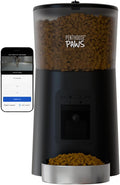 Penthouse Paws Smart HD Automatic Pet Feeder, 6L Dry Food Capacity, 1080p Camera, 2-Way Audio, Scheduled Meals, Backup Power, Easy to Clean, Anti-Jam Design for Cat & Dog, Black/Stainless Steel