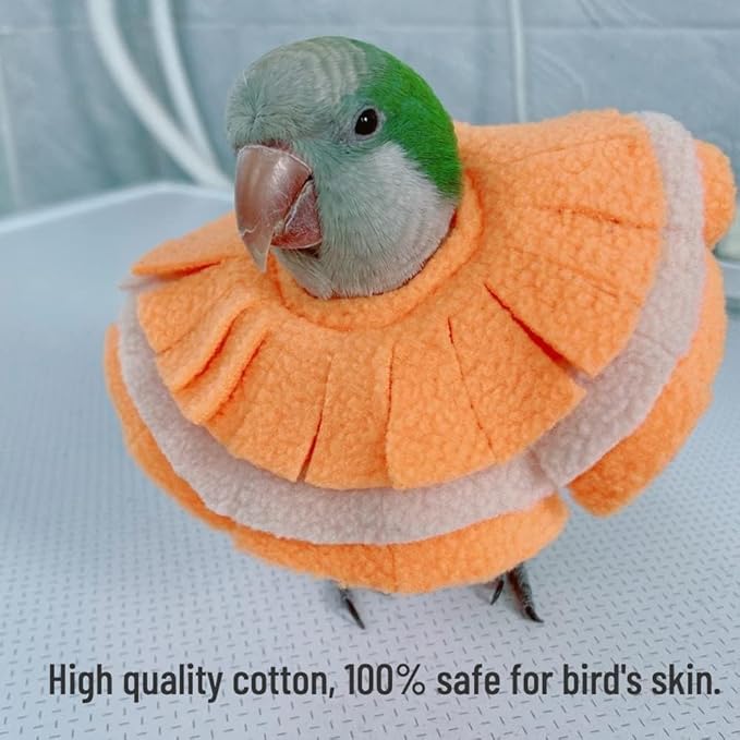 Bird Collar Anti Bite Elizabethan Recovery Cone, Bird Neck Protector for Feather Plucking, Bird Neckwear Full Body Shield for Parakeet Color Randomly (Eclectus)