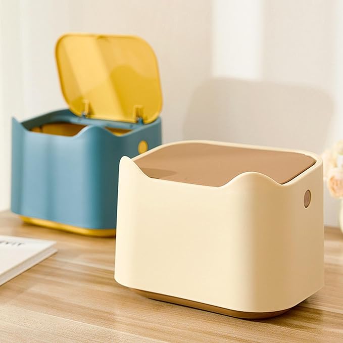 fosa Cat Litter Trash Can, Press Seal Lid Airtight Odor Control Cat Litter Boxes, 7.09x4.92x5.12in Pet Waste Bin with Thickened PP Material