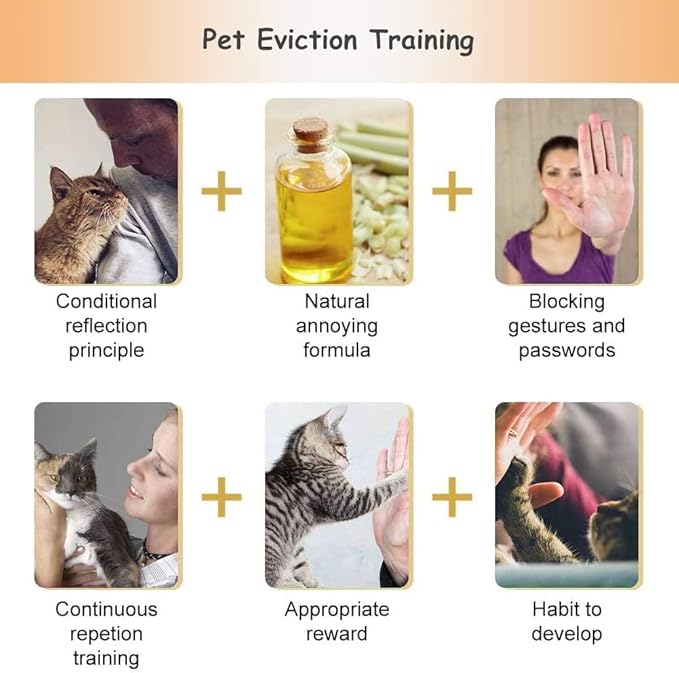 Cat Deterrent Spray for Indoor and Outdoor, Safe Indoor & Outdoor Deterrent for Furniture & Carpet Protection, Natural Anti-Scratch Spray for Cats, for Sofa, Rugs, Chairs,100ML| 3.4oz