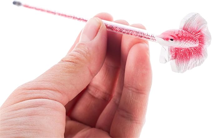 Fish Training Wand for Betta Starter Betta Kits Tail Training Aquariums Wand Betta Fish Wand Fishtank Decoration Fish Training Toy Resin Fish Toy Fish Training