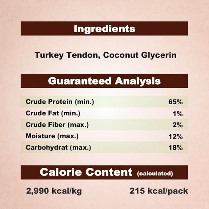 A Freschi srl Turkey Tendons for Dogs, USA-Sourced, Healthy Dog Treats, Rawhide-Free Puppy Chews, Long Lasting, All Natural, Hypoallergenic Dog Treats for Small Breeds, 6 Count Pack Ring (S)