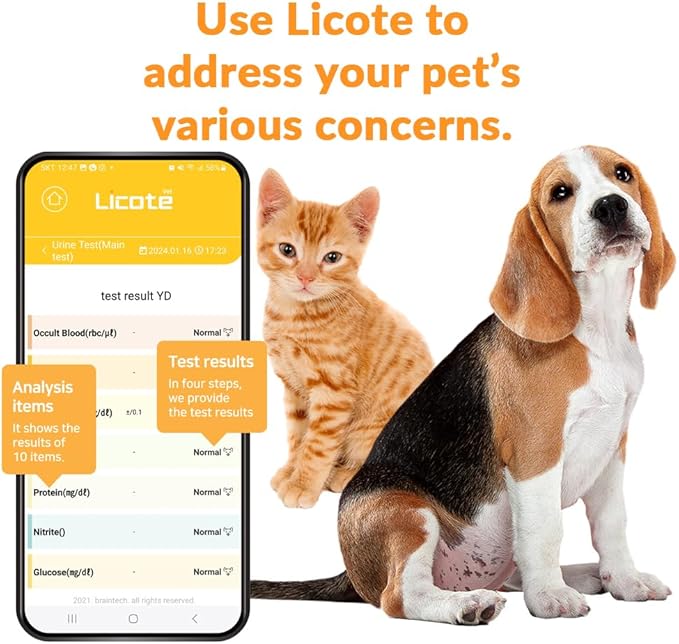 Pet Urine Test Kit for Dogs & Cats Analyzer Device + 25 Test Strips | at-Home Health Check | Detects 10 Urinary Conditions | Easy-to-Use Smart App | Veterinary Grade