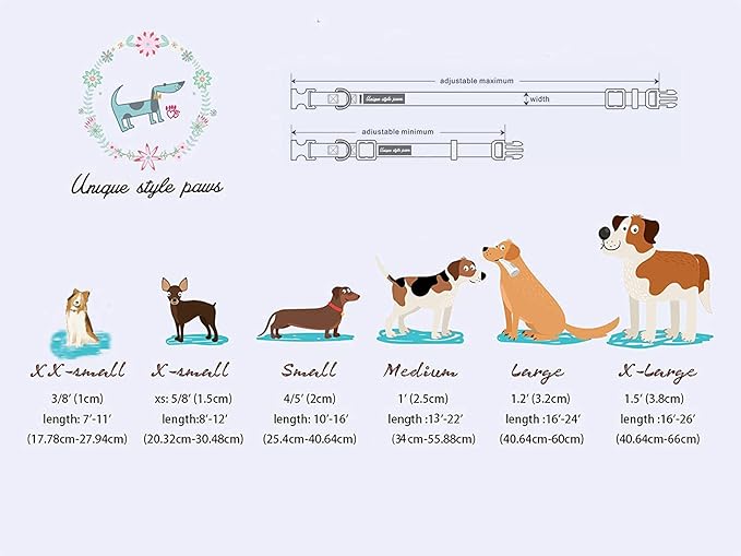 Unique style paws Dog Collar Metal Buckle Collar for Winter Christmas Red Papercut for Small Medium Large Boys Girls Dogs