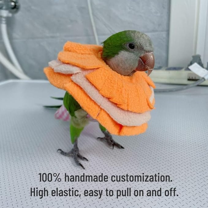 Bird Collar Anti Bite Elizabethan Recovery Cone, Bird Neck Protector for Feather Plucking, Bird Neckwear Full Body Shield for Parakeet Color Randomly (Eclectus)