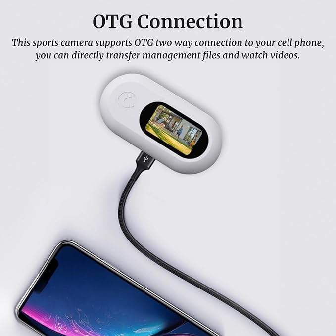 Pet Collar Camera, HD 1080P Cat Collar Camera, 170° Wide Angle, 0.96 inch LCD Display, Small Video Record Action Camera Body Cam for Pet Tracker Monitor, Support SD Card