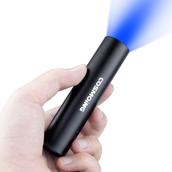 UV Flashlight USB Rechargeable, 365nm Black Light (2 Pack), Mini & Powerful Upgrade Ultraviolet Flashlight Portable Detector for Pet Urine, Cat Dog Stains, Scorpion, Bed Bug
