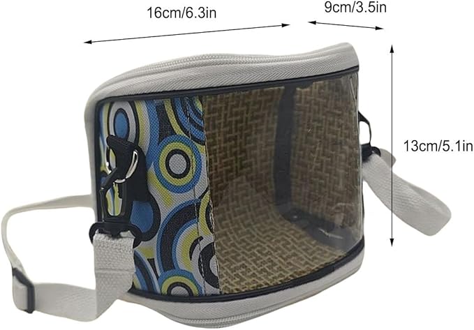 Lovebirds Carrying Bag - Clear Window Pouch, Parrot Travel Tote, Trainer Volunteer Gear, Animal Lover Accessory | Lightweight Lovebirds Carrying Bag with Transparent Window for Outdoor Short Trips