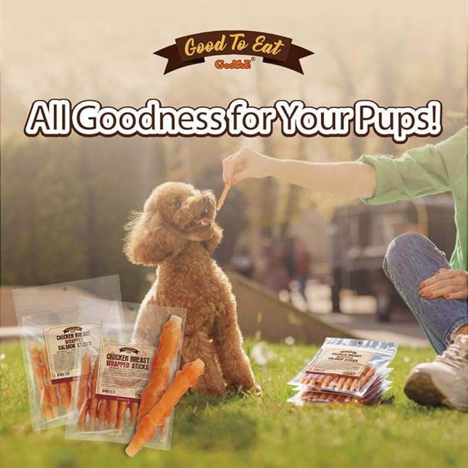 Gootoe Dog Treats, All Natural, Low Fat, Premium Training Chews, Healthy & Easily Digestible, Treat and Train, Chicken Breast Wrapped Sticks,1.5lb