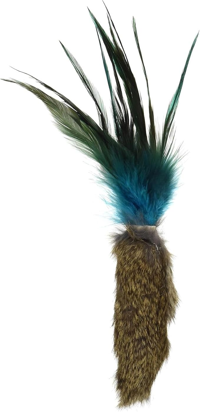 GoCat Da Fur Thing Cat Toy, Rabbit Fur and Feather Toy Stuffed with Catnip