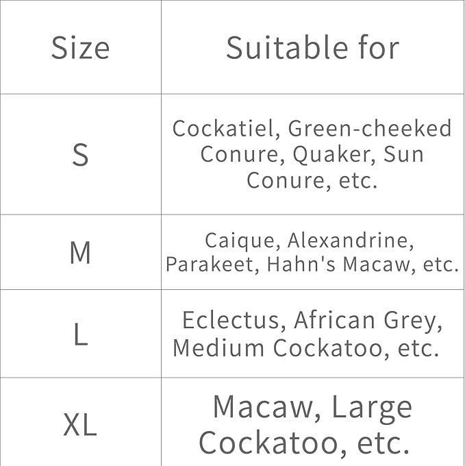 Bird Flight Suits Diapers, Parrot Flight Suits Diapers for Monk Parakeets, Cockatiels Flight Suits, Parrot Clothes, Bird Training Nappy Suit Liners Clothes (Medium,Black)