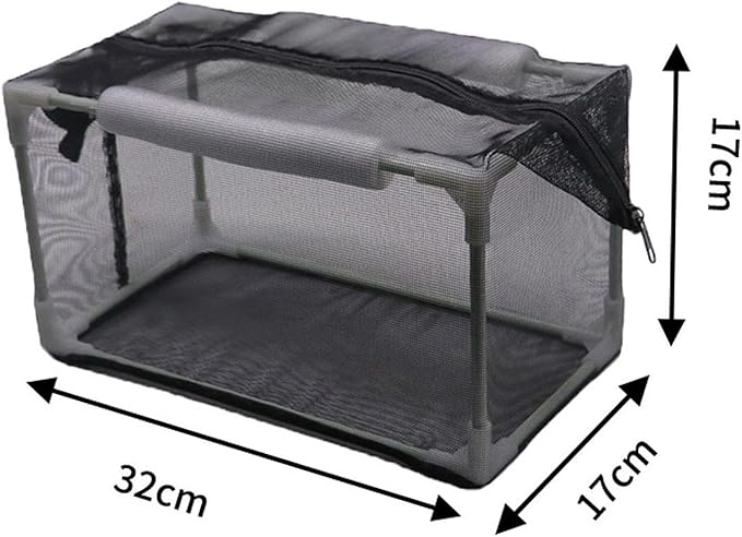 Aquarium Separation Net Breeding Box Pp Frame Multifunctional Nylon Mesh for Fish Spawn Hatchery Lightweight Accessories, 32x17x17cm