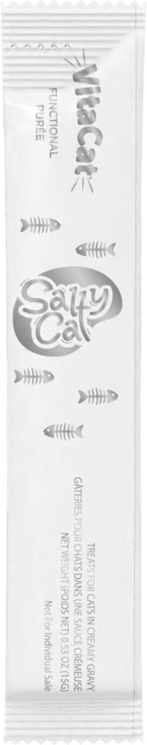 Salty Cat VitaCat Silky Skin & Coat Natural Tuna & Blueberry Functional Tube Treats for Cats (12 Pack)