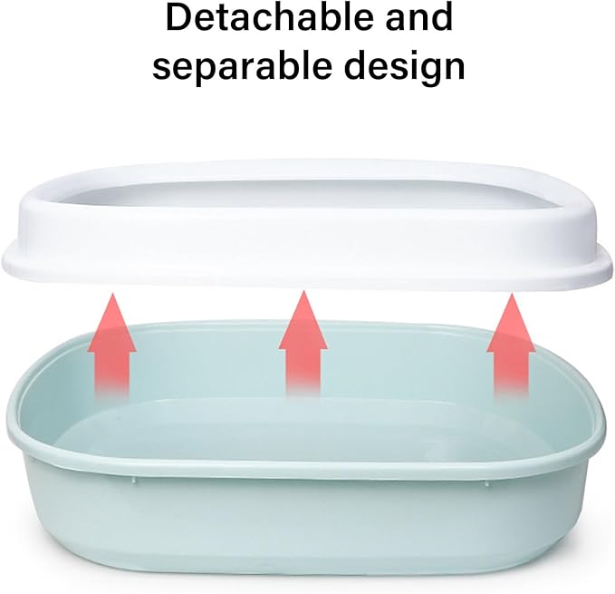 High Wall Cats Waste Container Odor Reducing Cats Litter Box Sifting Scoops for Outdoor Use Easyly Wash Ovals Litters Box