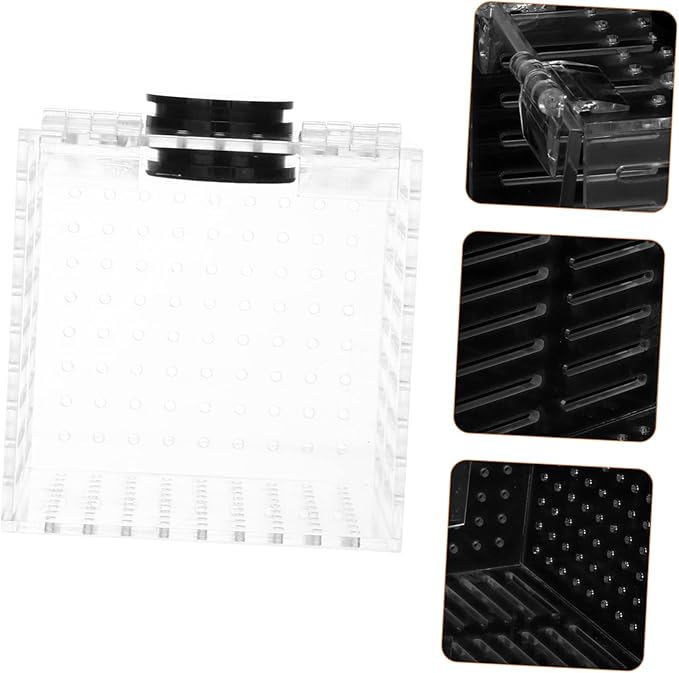 Garneck 1pc Magnetic Fish Isolation Box for Safe Breeding and Separation of Fish Aquariums Easy to Install Hatching Holder Ultra-fine Mesh for Enhanced Survival Rate