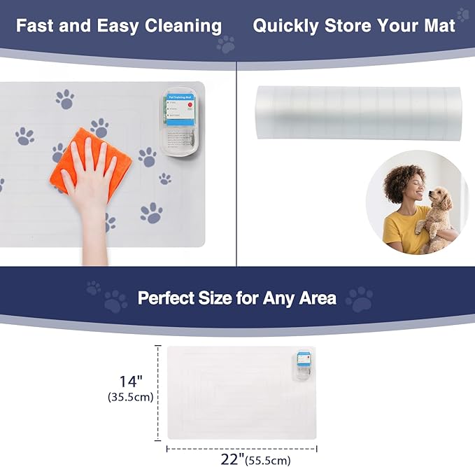 Scat Shock Mat for Dogs and Cats Indoor, Pet Shock Mats for Training Pets, Electric Repellent Mat Keeps Dogs and Cats off Counter, Couch and Sofa, 3 Training Modes (22"x 14" Two Pieces with Tester)