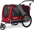 DOGGYHUT® Premium Large/XL Pet Bike Trailer & Stroller for Large Sized Dog or Multiple Small Dogs,Low Center of Gravity,Parking Brakes,Easy Folding Frame,Bicycle Carrier