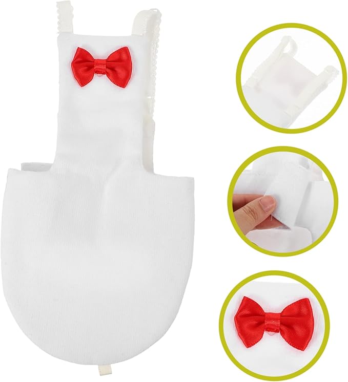 Yardwe Flight Bird Diaper Suit for Parrots Washable Nappy for Cockatiels Parakeets and Pigeons Soft Material Eye-catching Design White