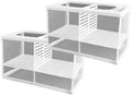 2PCS Protective Aquariums Breeding Cage Netting Nursery Tanks with Suction Cup for Fry Rearing and Secure Observation Fish Breeding Box with Suction Cup