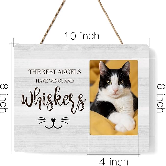 IAXIC Memorial Frame, Frame Memorial Gifts To Honor And Remember Cat Iovers, Grief Gifts for Women Remembrance Decorations for Wall Desk Tabletop