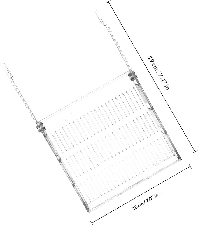 COHEALI Hanging Fish Isolation Box Acrylic Guppy Breeding Separator Aquarium Nursery Fry Tank Medium Size for Aquarium Fish and Mini Parrot Breeding