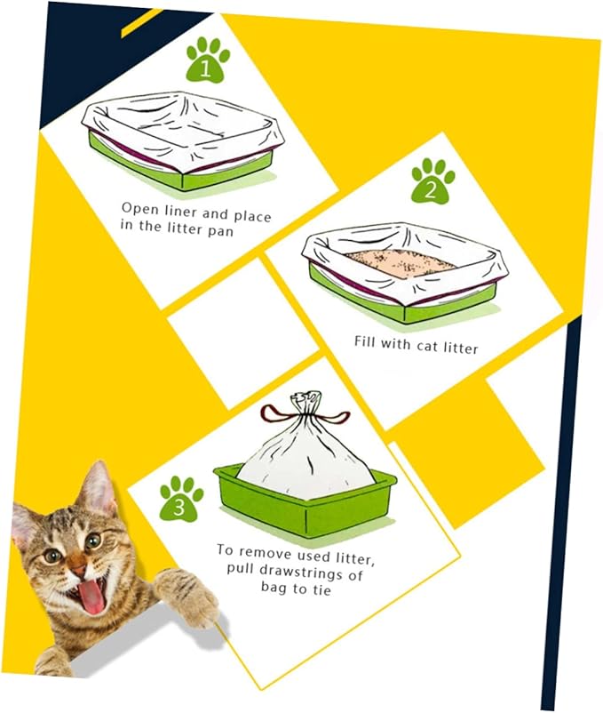 BESPORTBLE 7pcs Cat Litter Bag Thickened Waste Pouches for Litter Cleanup s for Travel and Home