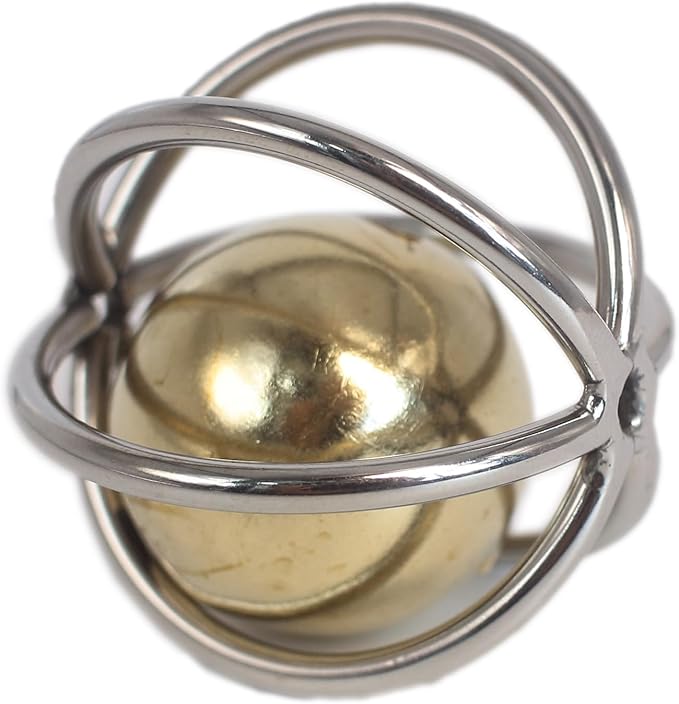 Heavy-Duty Stainless Steel Large Parrot Toy — Chew-Proof Foraging Ball (with Bell), Suitable for Macaws, Eclectus Parrots, Amazon Parrots, etc. (Mini)