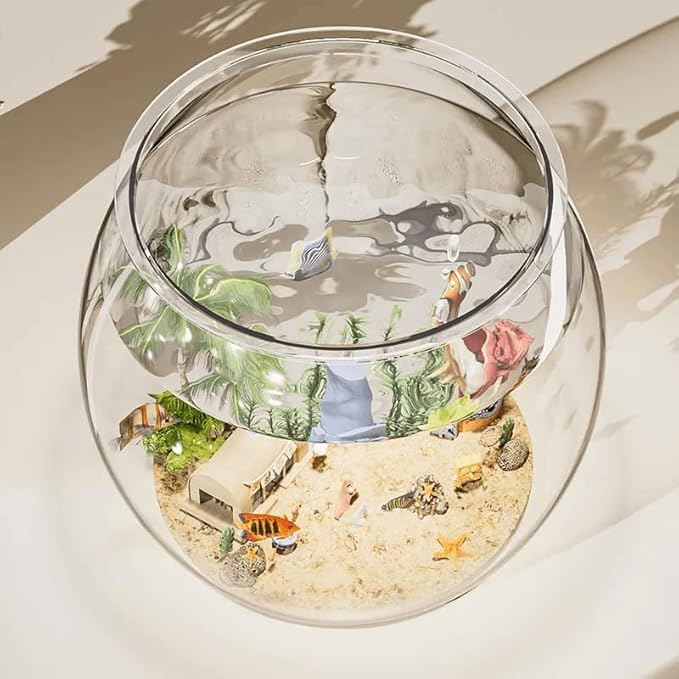 3pcs Plastic DIY Fish Bowls - 640oz/135oz Round Clear Fish Tanks 5 Gallon Aquarium, Hydroponic Planter, and Multi-Use Container for Flower Vase, Carnival Prizes, Party Centerpieces, and Home Decor