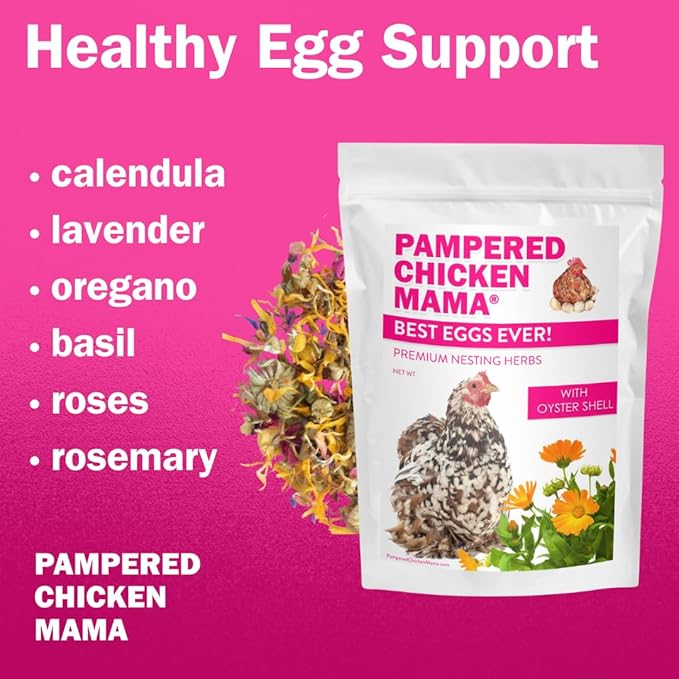 Pampered Chicken Mama Backyard Chicken Treats for Great Eggs - All-Natural Backyard Chicken Feed Supplies - Hen Treats for The Best Eggs Ever - High Calcium Supplement for Chickens (8 pounds)