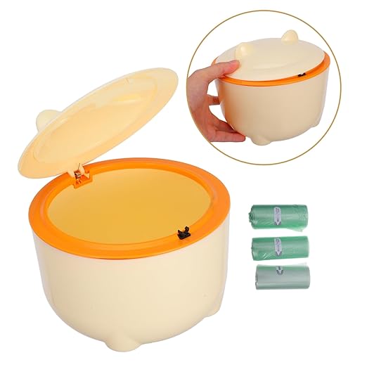 1set Cat Litter Disposal Bin Lid Capacity Trash Can for Pet Waste Reusable Trash Bin for Bathrooms Offices