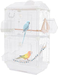 Two-Tier Bird Cage, 30 Inch Pigeons Parrot Birdcage with Safe Rotary Door Lock, White Parakeet Cage for Small to Medium Birds, Easy Access Double Doors. (C)