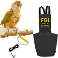 MANON ROSA Bird Diapers Leash Set Washable Reusable Handmade Flight Suit Waterproof Inner Layer - Protective Parrot Nappy Clothes Parakeets Macaws Budgies Canaries (Black2,Sun Conure)