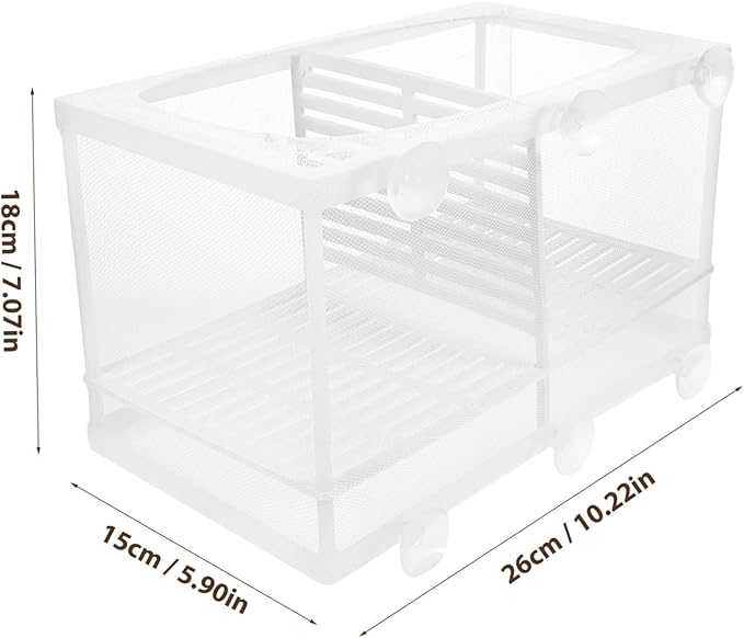 Kisangel 2pcs Aquarium Fish Breeding Tank Isolation Mesh Partition Aquarium Accessory Material Random Style