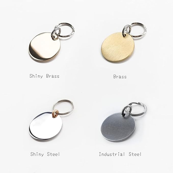 Cats Dogs ID Tags Personalized Lovely Symbols Pets Collar Name Accessories Simple Custom Engraved Products for Medium Four Legged Child Necklace Chain Anti-Lost Copper Shiny Brass Charm
