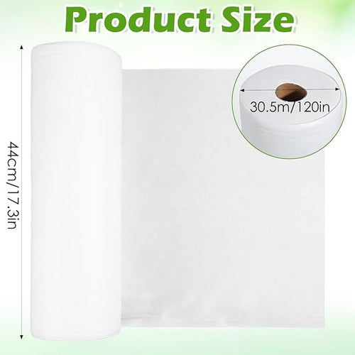 100 Ft x 17.3 Inch Bird Cage Liner, Disposable White Non-Woven Bird Cage Liners Large Size Precut Absorbent Cushion Pad Mat Accessories for Pet, Parrot, Animal