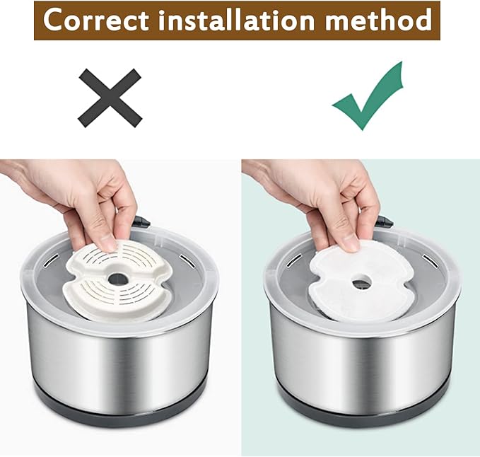 Cat Fountain Filter - Multiple Filtration Replacement Filter, 8 or 12 Packs of Cotton Activated Carbon Cat Fountain Filters