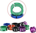 Open Bird Ring Bird Band Bird Foot Ring Bird Leg Bands Rings for Birds Tags Aluminum Alloy Split Ring Mixed Color for Parrots Hibiscus Bird Finches Etc 50Pcs (ID 6.7MM)