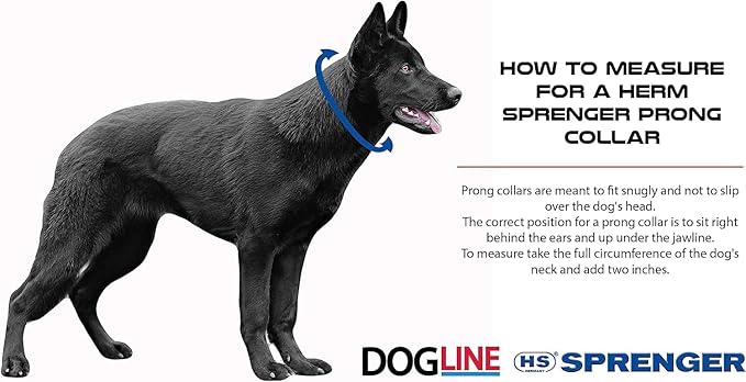 Herm Sprenger Stainless Steel Prong Dog Training Collar with Swivel Ultra-Plus Pet Pinch Collar No-Pull Collar for Dogs Made in Germany 2.25mm x 16in Small