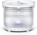 Homerunpet Cordless Cat Water Fountain, 7800mAh Battery, 30-Day Runtime, Easy-Clean Detachable Design, Transparent Tank, Motion Sensor, White