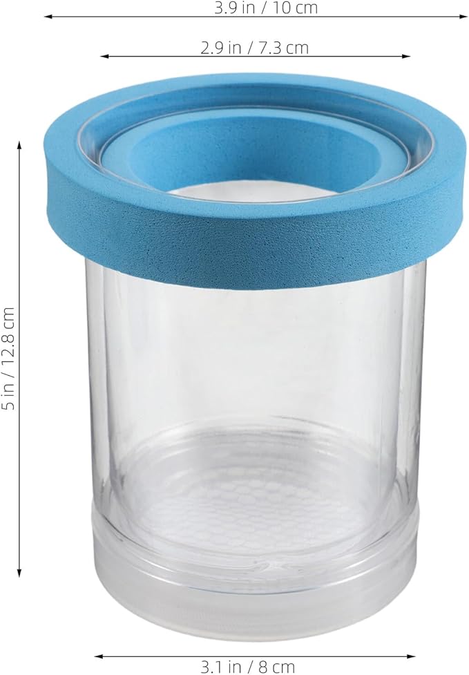 Happyyami 2pcs Fish Breeder Box Aquarium Isolation Box with Suction Cups Floating Acrylic Hatchery Incubator for Guppy Fry Betta Fish Tank Breeding Supplies