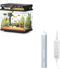 2 Gal Fish Tank Betta Aquarium Kit Aroma Black & 25W Aquarium Heater