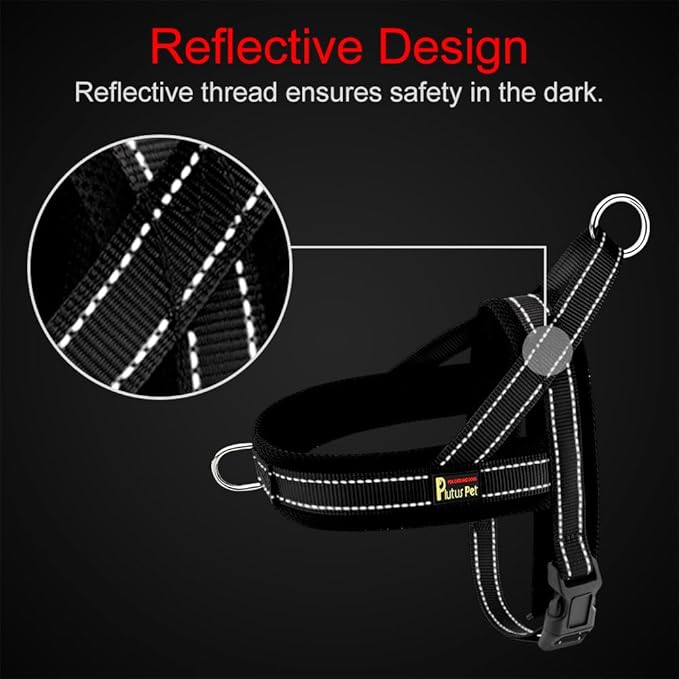 Plutus Pet No Pull Dog Harness with Breathable Mesh Padded, Adjustable Reflective Escape Proof Dog Harness, Quick Fit Dog Vest Harness for Small Medium Large Dogs(XL, Orange)