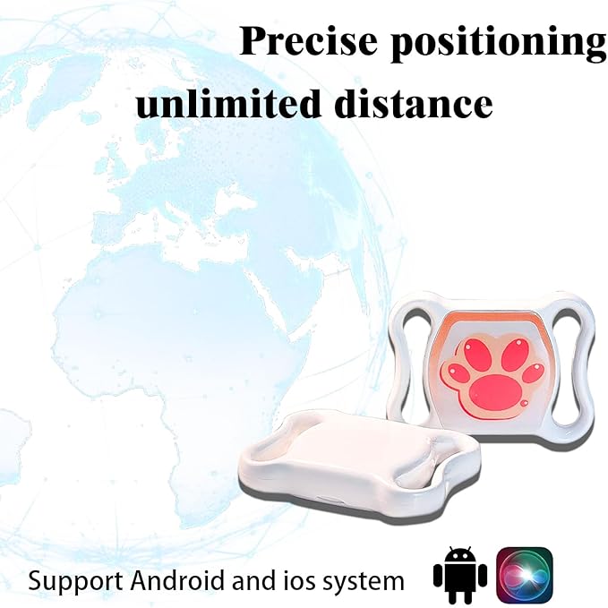 Cat Tracker for Indoor & Outdoor Cats & Dogs with Unlimited Range – 365-Day Battery Life iOS & Android Compatible No Subscription or Monthly Fee Kitten Finder with Real-Time Alerts Easy to Use