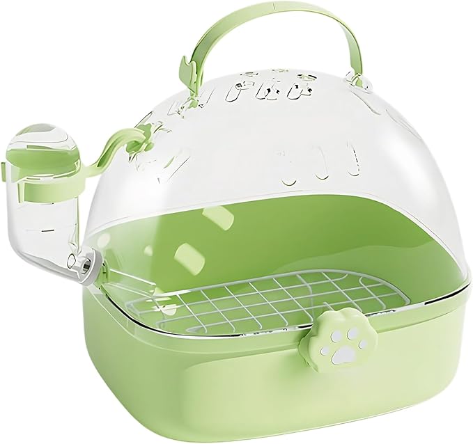 Hamster Travel Cage - Portable Hamster Cage with Water Bottle - Breathable Pet Bird Carrying Accessory for Cockatiels Chinchillas Lovebirds Budgies Conures Parakeet Hedgehog Sparrow