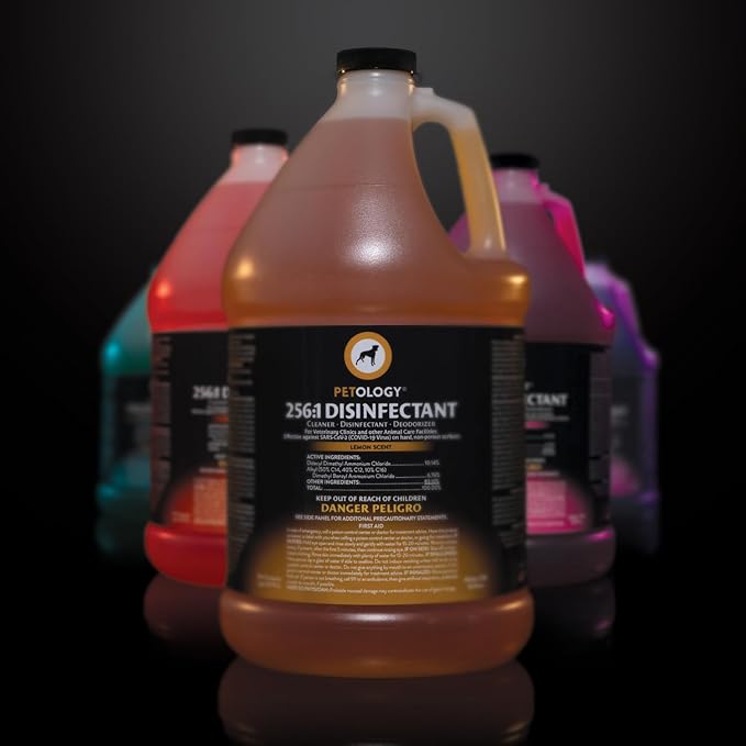 256:1 Disinfectant, 1 Gallon - Liquid Concentrate Disinfectant and Deodorizer, Sanitizer for Veterinary Clinics and Kennels, Effective Against Viruses and Bacteria (Fresh and Clean)