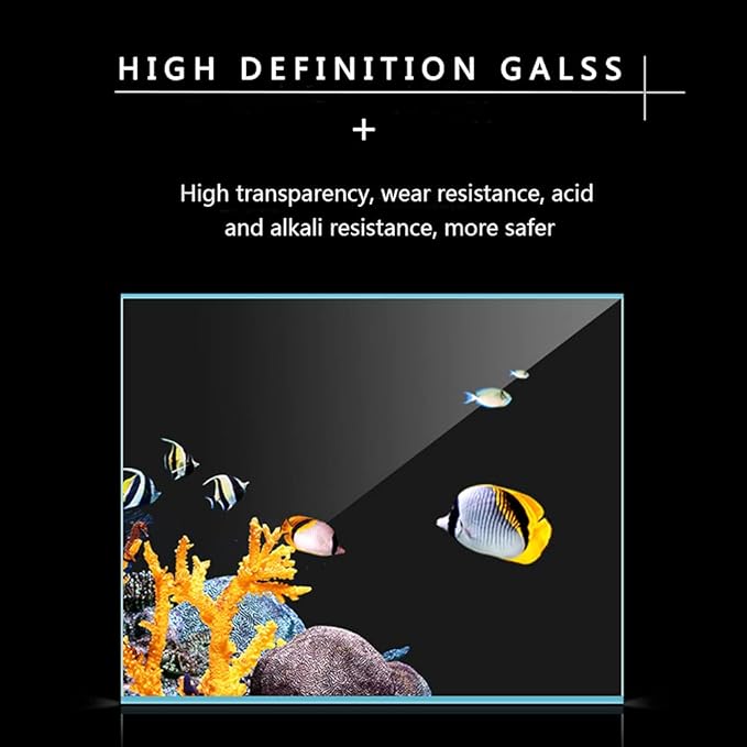 4 Gallon Aquarium Fish Tank，Rimless Aquarium Tank，13.8" L × 8.3" W × 9.1" H
