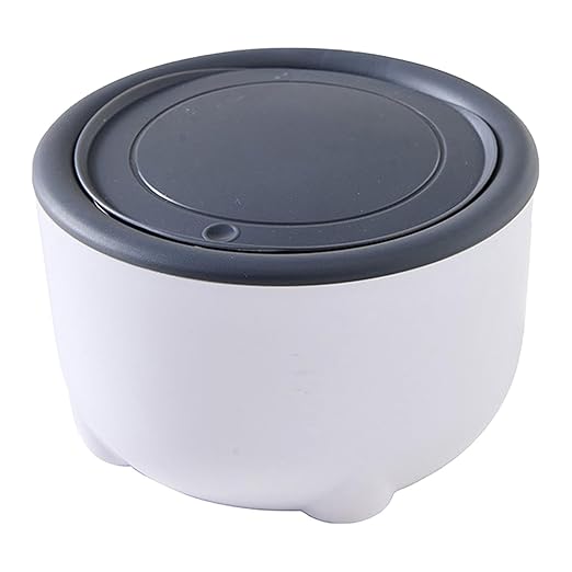 Cat Litter Trash Can Pet Garbage Bin Sturdy Portable Trash Bin Wastebasket with Press Type Lid Pet Accessories, Gray
