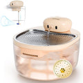PetTop® Pumpless Cat Water Fountain - 102oz/ 3L - Stainless Steel Tray – 3600mAh Battery Operated with Motion Sensor - The Easiest to Clean